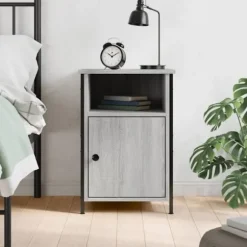 Maison Exclusive - Nattens bord sonoma grå 40x42x60 cm ingeniørtræ