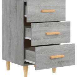 Maison Exclusive - Nattens bord sonoma grå 40x40x66 cm ingeniørtræ Sonoma grå