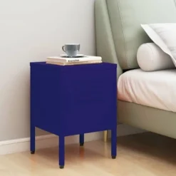 Maison Exclusive - Nattens bord Mørkeblå 35x35x51 cm Stål Mørkeblå