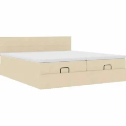 Maison Exclusive - Ottoman sengestel med creme madras 180x200 cm stof Fløde