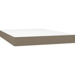 Maison Exclusive - Seng med lameller og Taupe madras 140x200 cm Stof