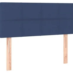 Maison Exclusive - Seng med lameller og madras Blå 100x200 cm Stof