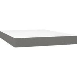 Maison Exclusive - Seng med lameller madras LED Mørkegrå 140x190 cm Stof
