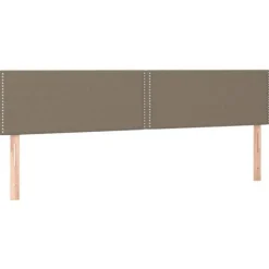 Maison Exclusive - Seng med lamelbund og Taupe madras 180x200 cm Stof