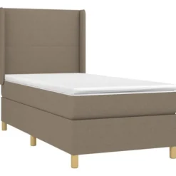 Maison Exclusive - Seng med lamelmadrasser og Taupe madras 90x200 cm Stof