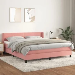 Maison Exclusive - Seng med lameller og Rose madras 180x200 cm Velour