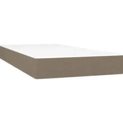 Maison Exclusive - Seng med lamelmadrasser og Taupe madras 90x200 cm Stof