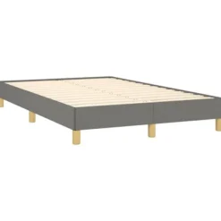 Maison Exclusive - Seng med lamelbund og mørk grå madras 120x190cm stof