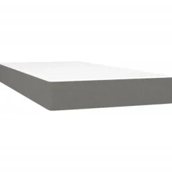Maison Exclusive - Seng med lamelbund og mørk grå madras 120x190cm stof