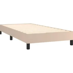 Maison Exclusive - Seng med lameller og Cappuccino madras 90x190 cm