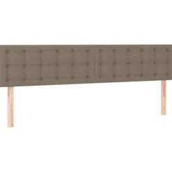 Maison Exclusive - Seng med lamelbund og madras Taupe 200x200 cm Stof