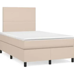 Maison Exclusive - Seng med lameller og Cappuccino madras 120x200 cm