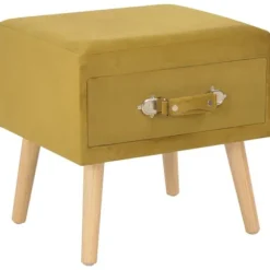 Maison Exclusive - Sengebord Sennepsgul 40x35x40 cm Velour