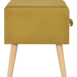 Maison Exclusive - Sengebord Sennepsgul 40x35x40 cm Velour