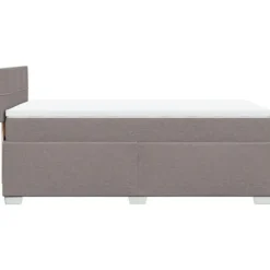 Maison Exclusive - Sengebund med lameller og madras Taupe 100x200 cm Stof