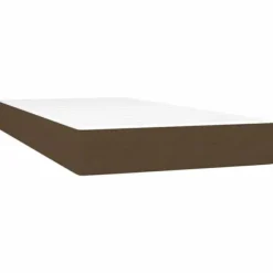 Maison Exclusive - Sengebund med lameller madras og LED Mørkebrun 200x200 cm