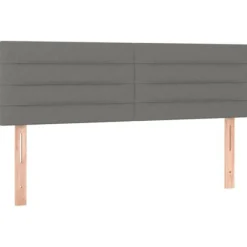 Maison Exclusive - Sengebunde med madras Mørkegrå 140x200cm Stof
