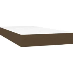 Maison Exclusive - Sengebund med lameller og madras Mørkebrun 90x200 cm