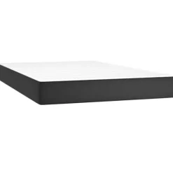 Maison Exclusive - Sengebund med lameller og madras samt LED Sort 120x200 cm