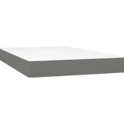 Maison Exclusive - Sengebund med lameller og madras og LED Mørkegrå 120x200 cm