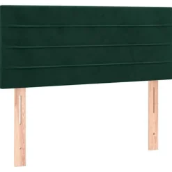 Maison Exclusive - Sengebund med lameller og mørkegrøn madras 120x200cm Velour