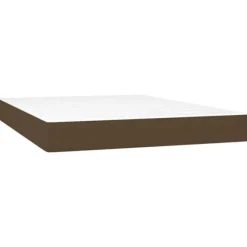 Maison Exclusive - Sengebund med lameller og mørkebrun madras 140x200 cm