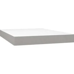 Maison Exclusive - Sengebund med lameller og madras Lys grå 140x200cm Stof
