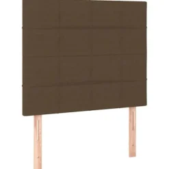 Maison Exclusive - Sengebund med lameller og madras Mørkebrun 90x190 cm
