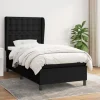 Maison Exclusive - Sengesofa med lamelbund og madras Sort 80x200 cm Stof