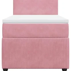 Maison Exclusive - Sengestel med lameller og Rose madras 90x200 cm Velour