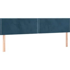 Maison Exclusive - Sengestel med lameller og mørkeblå madras 160x200cm Velours