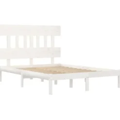 Maison Exclusive - Sengestel uden madras hvid 160x200 cm massivt træ