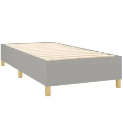 Maison Exclusive - Sengestel med lysegrå fjedre 100x200 cm stof ljusgrått