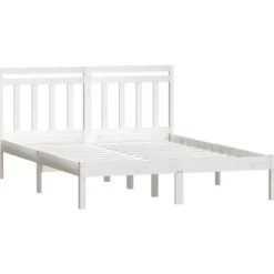 Maison Exclusive - Sengestel uden madras hvid massiv træ 140x190 cm