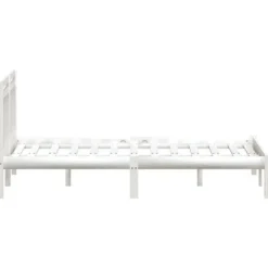 Maison Exclusive - Sengestel uden madras hvid massiv træ 140x190 cm