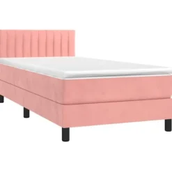 Maison Exclusive - Sengestel med lameller og Rose madras 90x200 cm Velour