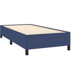 Maison Exclusive - Sengestel med springmadras Blå 90x200 cm Stof