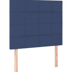 Maison Exclusive - Sengestel med springmadras Blå 90x200 cm Stof