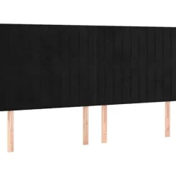 Maison Exclusive - Sengestel med kunstlæder og madras Sort 200x200 cm Velours