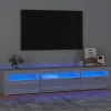 Maison Exclusive - TV-møbel med LED-lys Sonoma grå 195x35x40 cm