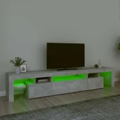 Maison Exclusive - TV-møbel med LED-lys Beton grå 215x36,5x40 cm