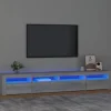 Maison Exclusive - TV-møbel med LED-lys Sonoma grå 240x35x40 cm