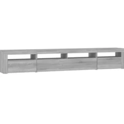 Maison Exclusive - TV-møbel med LED-lys Sonoma grå 240x35x40 cm