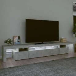 Maison Exclusive - TV-møbel med LED-lys Beton grå 260x36,5x40 cm