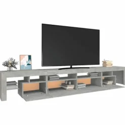 Maison Exclusive - TV-møbel med LED-lys Beton grå 260x36,5x40 cm