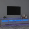 Maison Exclusive - TV-møbel med LED-lys Sonoma grå 240x35x40 cm