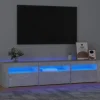 Maison Exclusive - TV-møbel med LED-lys Beton grå 180x35x40 cm