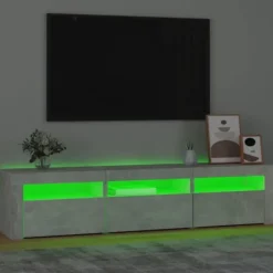 Maison Exclusive - TV-møbel med LED-lys Beton grå 180x35x40 cm