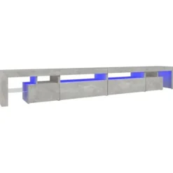 Maison Exclusive - TV-møbel med LED-lys Beton grå 290x36,5x40 cm