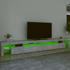Maison Exclusive - TV-møbel med LED-lys Beton grå 290x36,5x40 cm